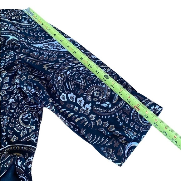 JOAN RIVERS Collared Paisley Brown & Black Women's Lined Button Up Blazer Sz. 2X - Picture 10 of 10